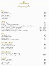 Foyer menu 1