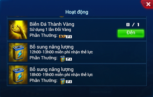  Điểm Thể Lực Game BangBang mobile