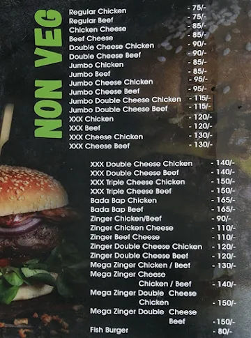 Burger Villa menu 