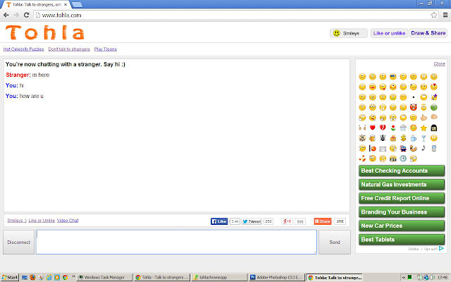 Tohla - Talk to strangers chrome extension