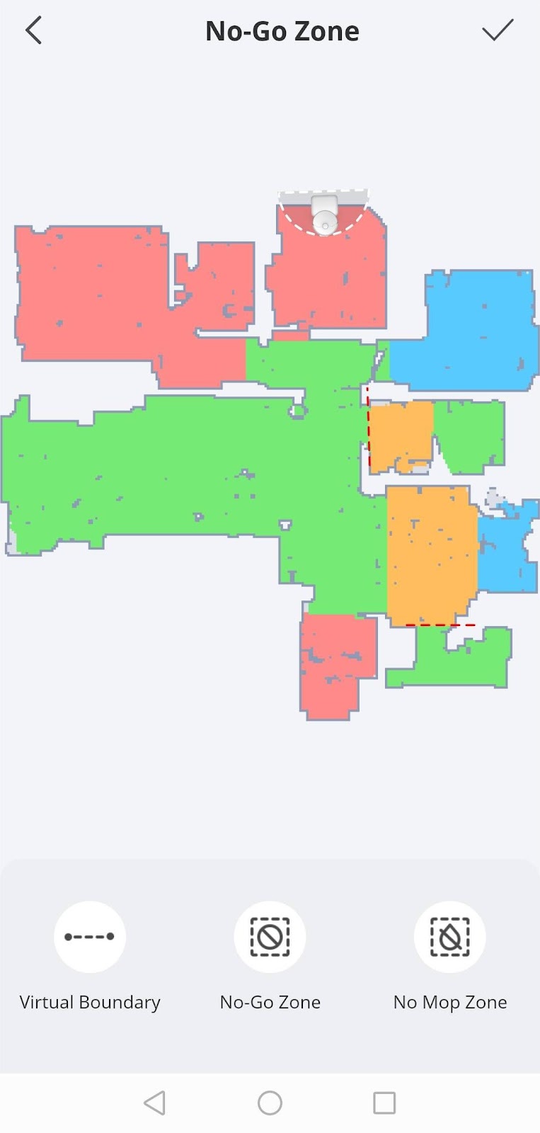 The Differences Between Virtual Boundary, No-Go Zone, and No-Mop Zone​