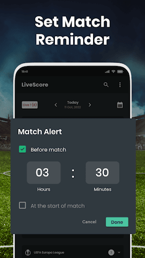 Screenshot Live Score Football news