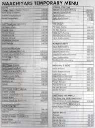 Naachiyars menu 3