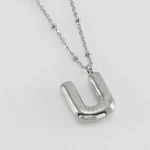 Steel Color U With Chain
