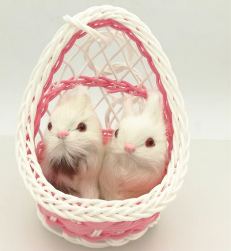 Title 4, Creative Hanging Basket Small Cat Double Rabbit...