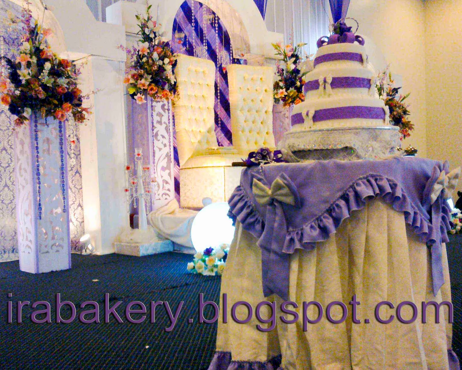 3 Tier Wedding Cake for Purple