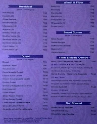 Hotel Saravana Bhavan menu 1