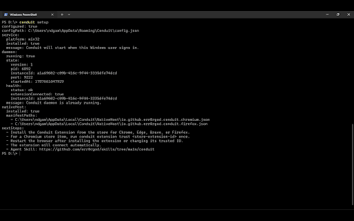 Conduit Extension screenshot 2