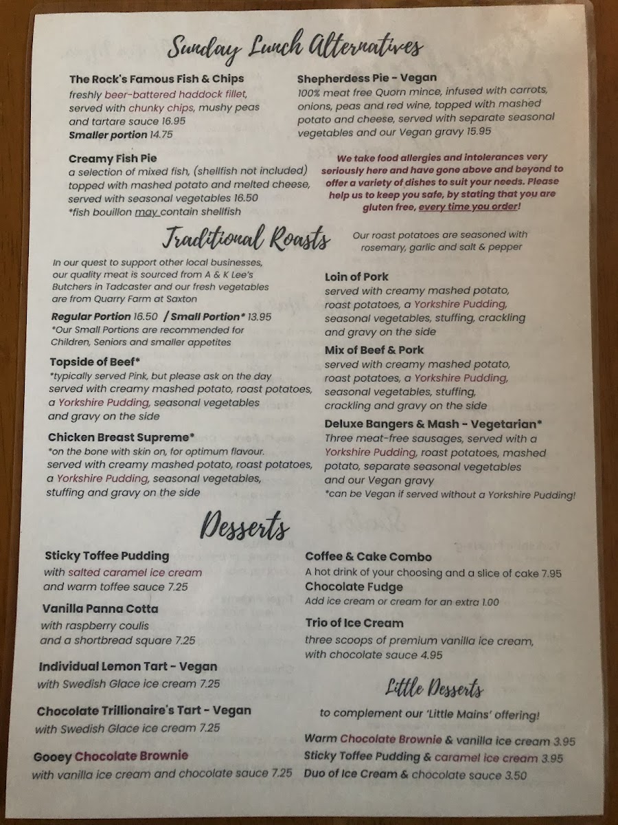 Menu side 2