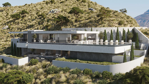 Villa purchase in Benahavís (Spain) - Modern villa with pool on hillside