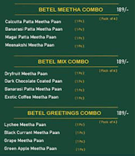 The Betel Leaf Co - Originally From Bangalore menu 4