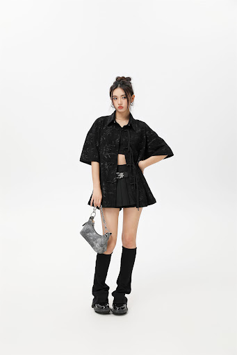 Title 8, New Chinese Style Dark Pattern Bamboo Retro Sho...
