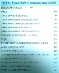 Maa Annapurna menu 1