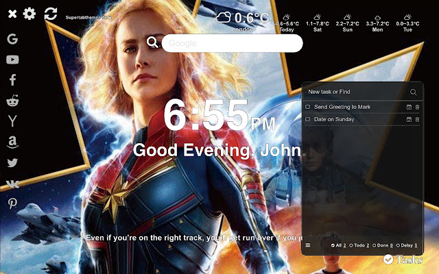 Captain Marvel HD Wallpaper 2019 Tab Theme