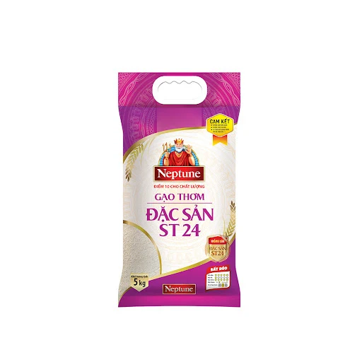 Gạo thơm đặc sản Neptune ST24 bịch 5kg