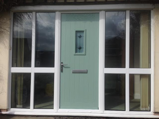 Chartwell Green Composite Door and Glass side panels