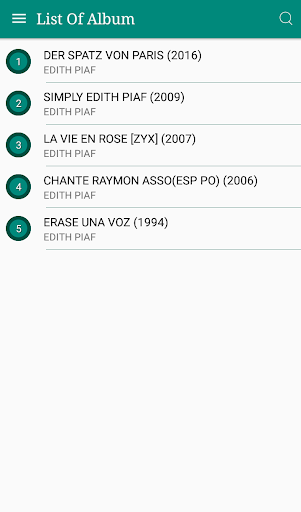 Edith Piaf  Songs Lyrics