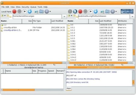 crossftp 1 52 1 Clientes FTP en Ubuntu: ¿cuál elijo?