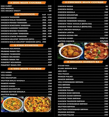 Oye Tandoor menu 