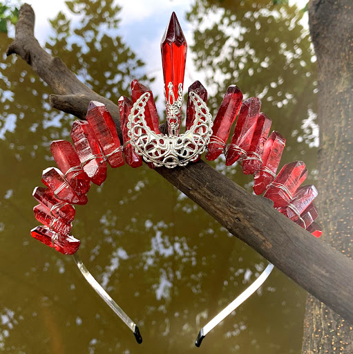 Title 12, Handmade Natural Pure Crystal Hollowed Out Moon...