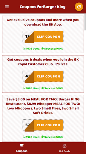 Food Coupons for Burger King - Hot Discounts ??