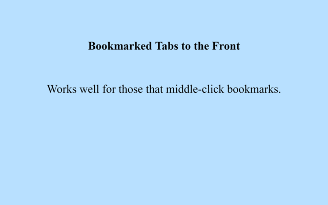 Bookmarked tabs to the front Preview image 0