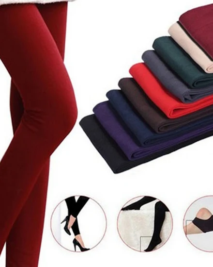 Autumn Winter Thermal Leggings Women High Wasit Slim Pant... - 0