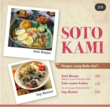 Aneka Soto Ludi menu 