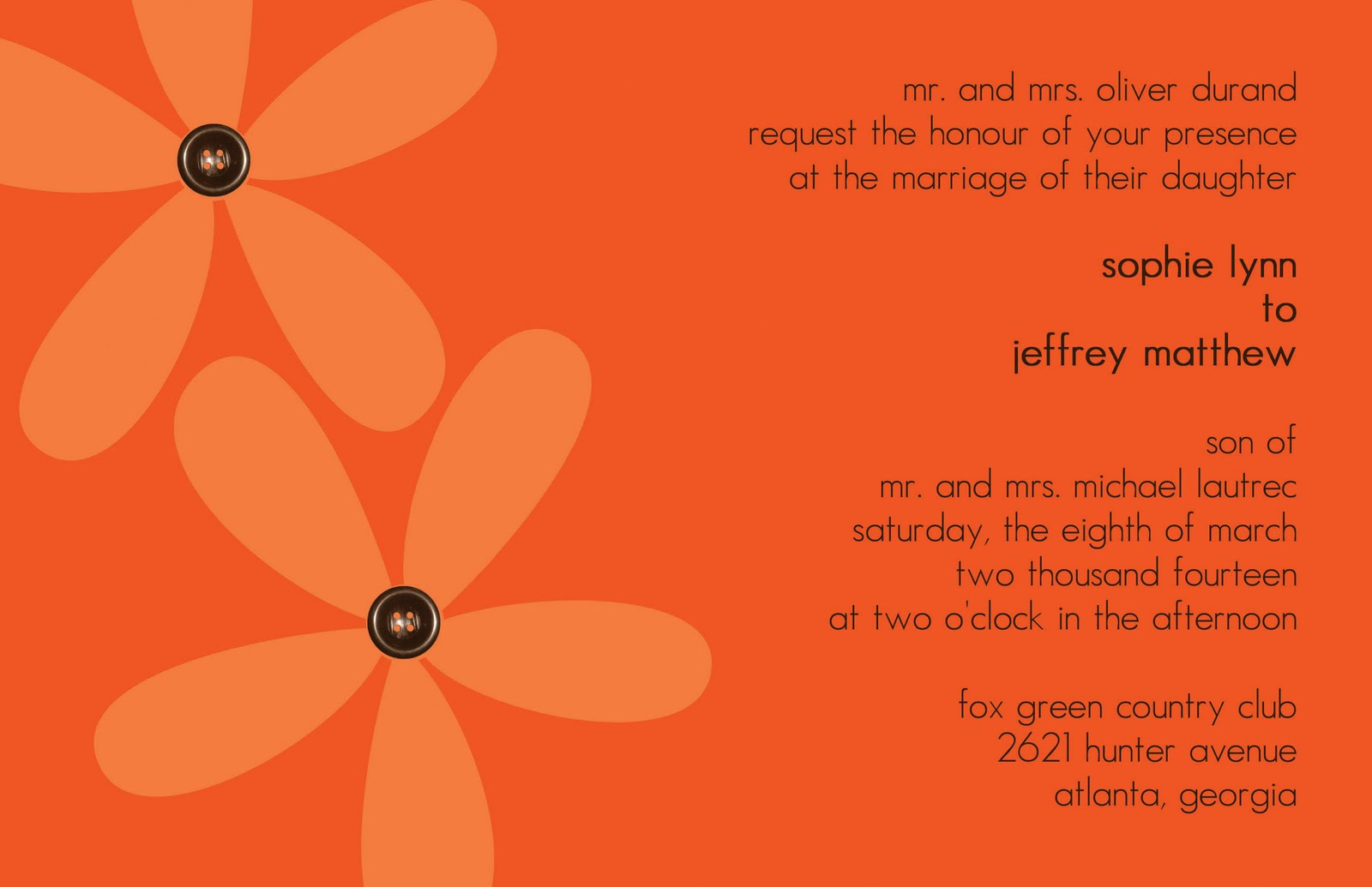 Burnt Orange Wedding