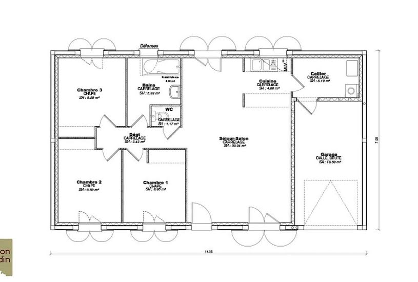  Vente Terrain + Maison - Terrain : 800m² - Maison : 79m² à Yssingeaux (43200) 