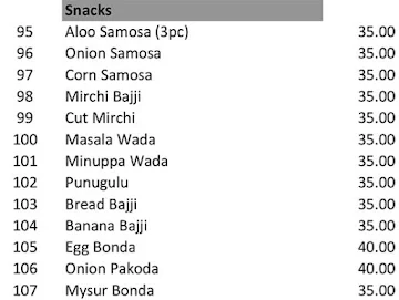 Mayukha Foods menu 