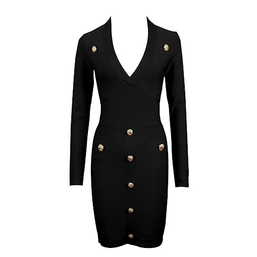 Title 3, Womens single-breasted long-sleeved slim dress...