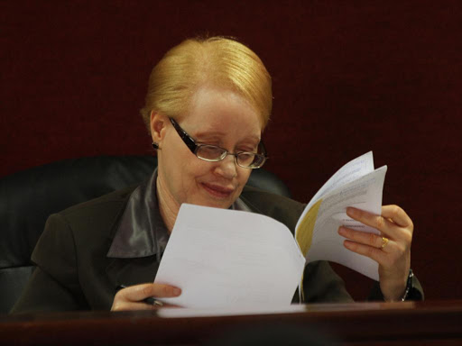 Justice Mumbi Ngigi during the hearing of a coal mining case at the Milimani law courts on September 23 last year /PHILIP KAMAKYA