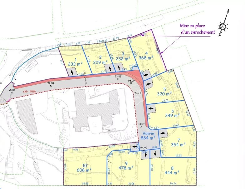 Vente terrain à batir  444 m² à Châteauneuf-de-Gadagne (84470), 168 000 €