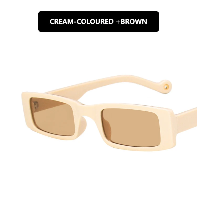 Lunettes de soleil carrées personnalisées à petite monture avec forme concave