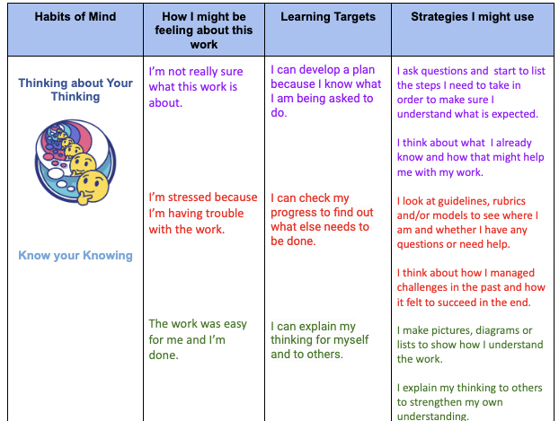 Designing Curriculum with Habits of Mind