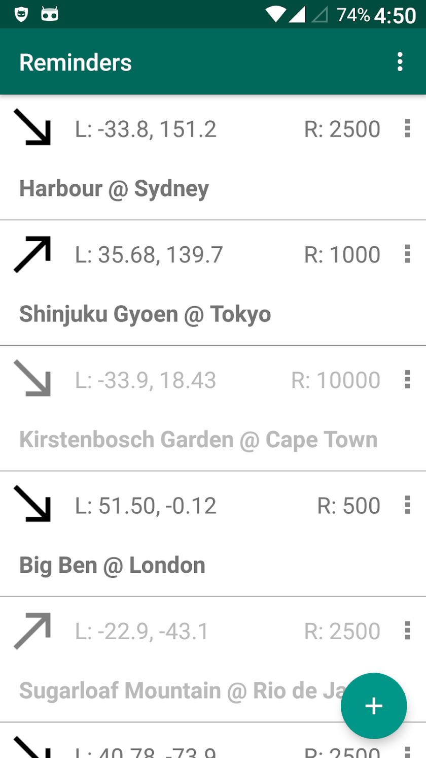 Location Reminder - GPS Alarm Screen 2