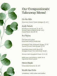 Greenr Cafe menu 1