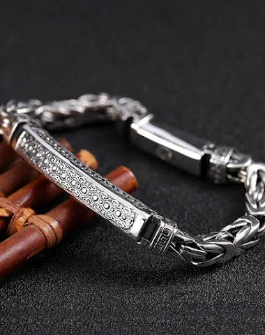 Bracelet Homme Rétro Motif Paix Sty - 1