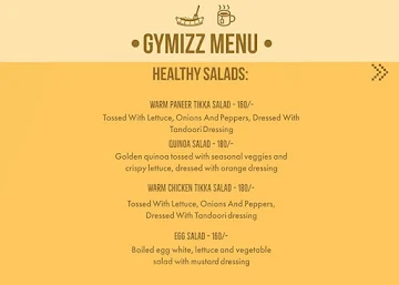 Gymizz menu 