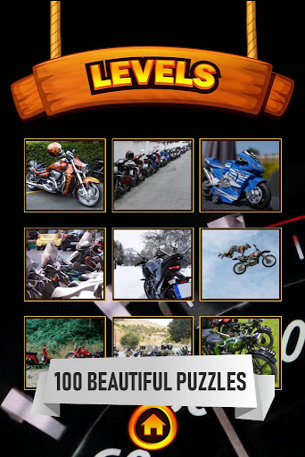Motorbikes Jigsaw Puzzle Game for Kids