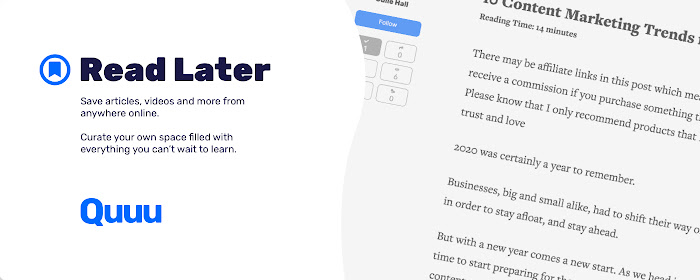 Read Later from Quuu marquee promo image