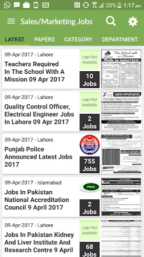 Sales  Marketing Jobs in Pakistan 2020