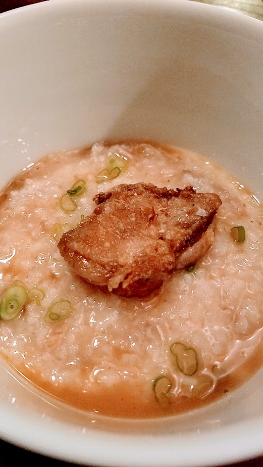 Twisted Filipino December Dinner by Carlo Lamagna Course 6: Arroz Caldo with quail, rice porridge, and scallions