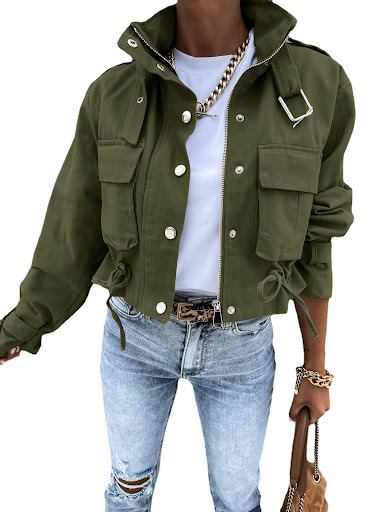 Title 2, Autumn and Winter Motorcycle Jacket Coat, Short...