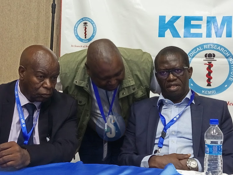 Government pathologist Johansen Oduor at the ongoing Kemri' annual scientific and health conference at Safari Park on February 15, 2024.