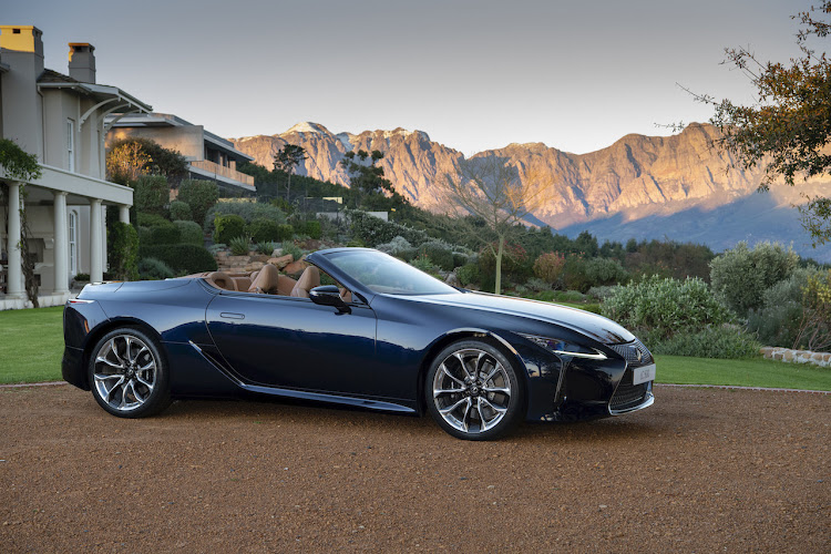 The 2021 Lexus LC 500 Convertible is priced at R2,345,500.