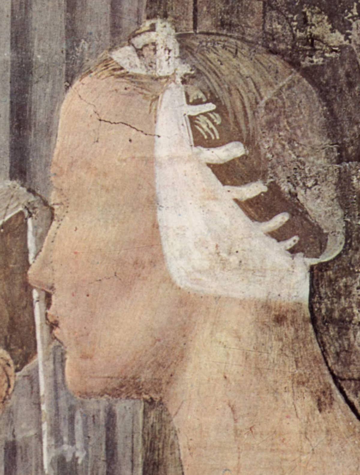 Piero della Francesca, Le Storie della Vera Croce, Incontro tra Salomone e la Regina di Saba (particolare delle donne),
Basilica di San Francesco, Arezzo