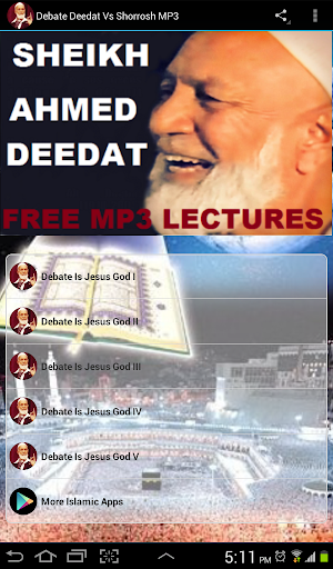 Debate Deedat Vs Shorrosh MP3