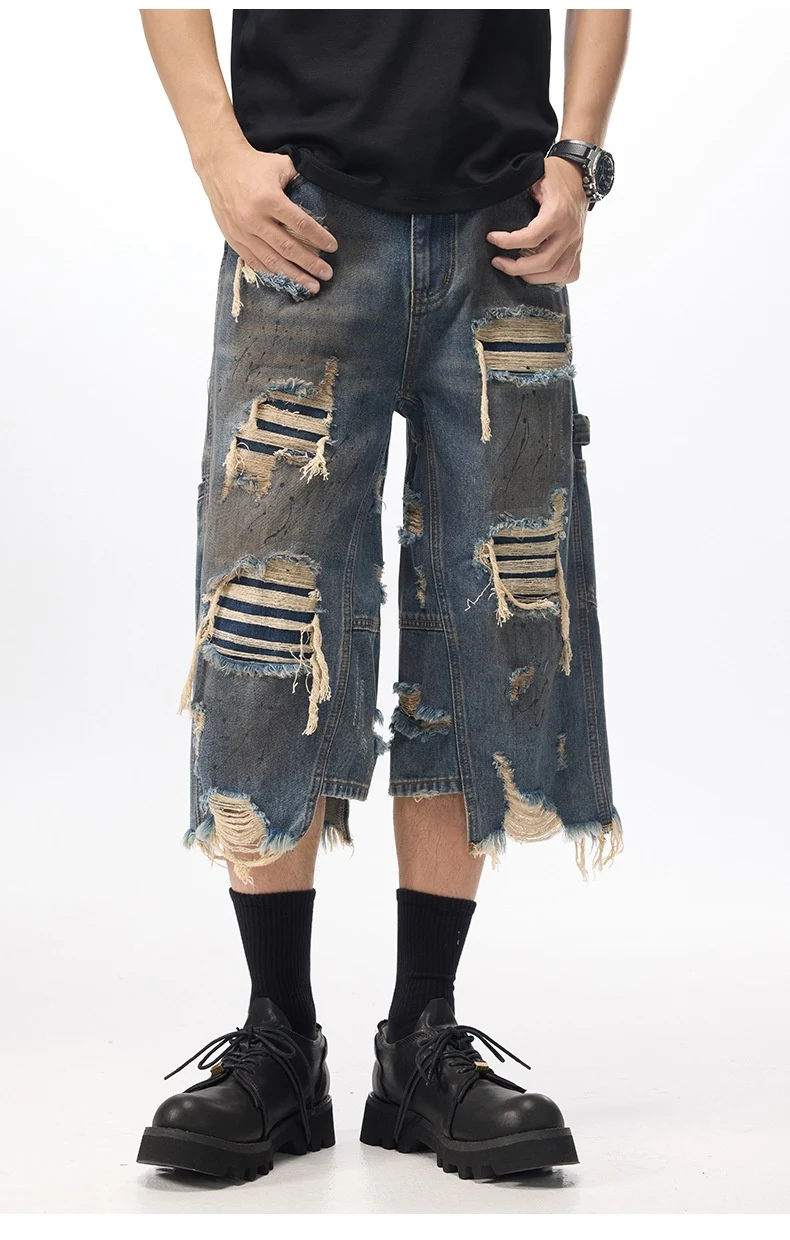 Title 2, Summer Loose Beggar Style Cropped Pants, Mid-Ri...
